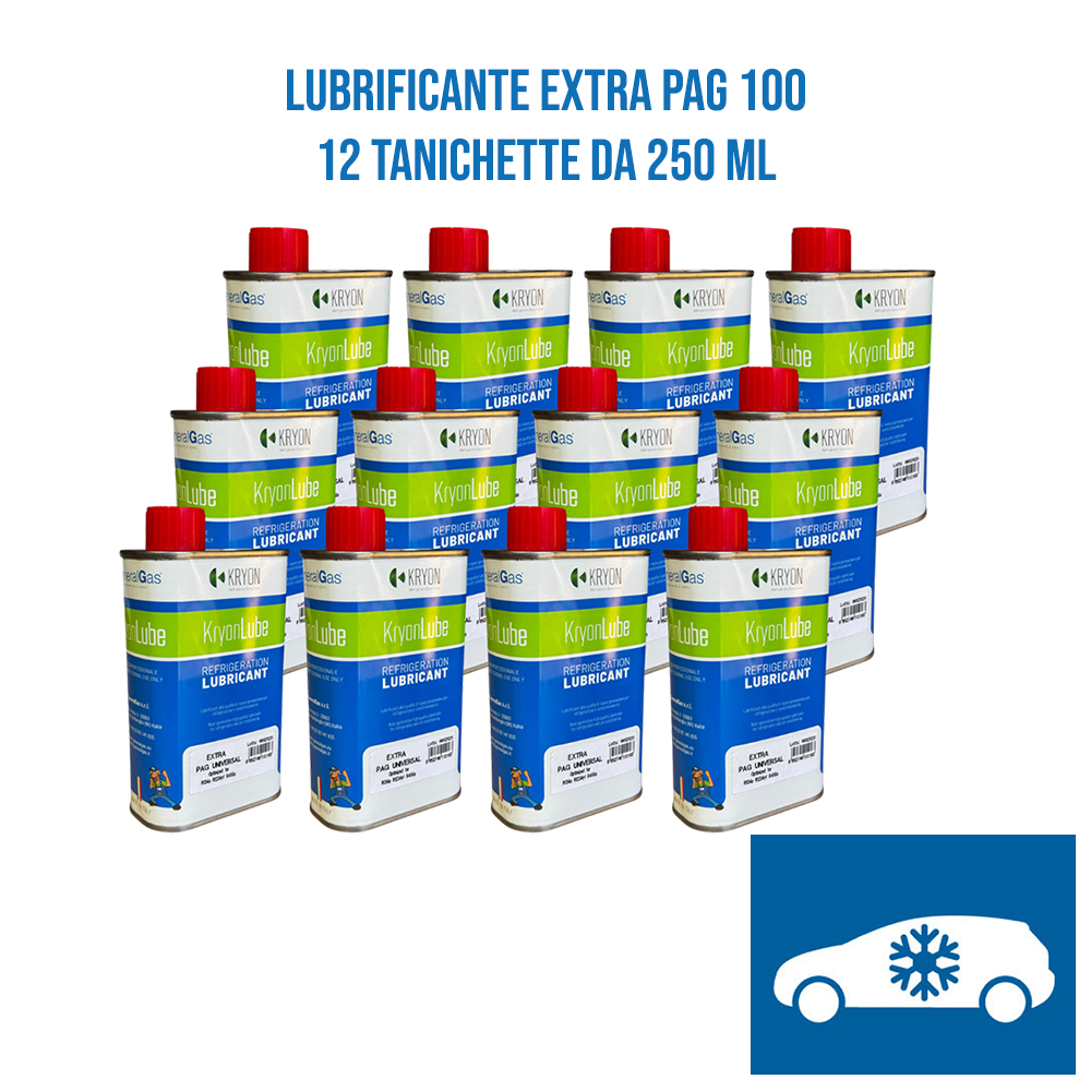 Olio Lubrificante KryonLube EXTRA PAG 100 AUTO - 12 taniche in metallo da 250ml