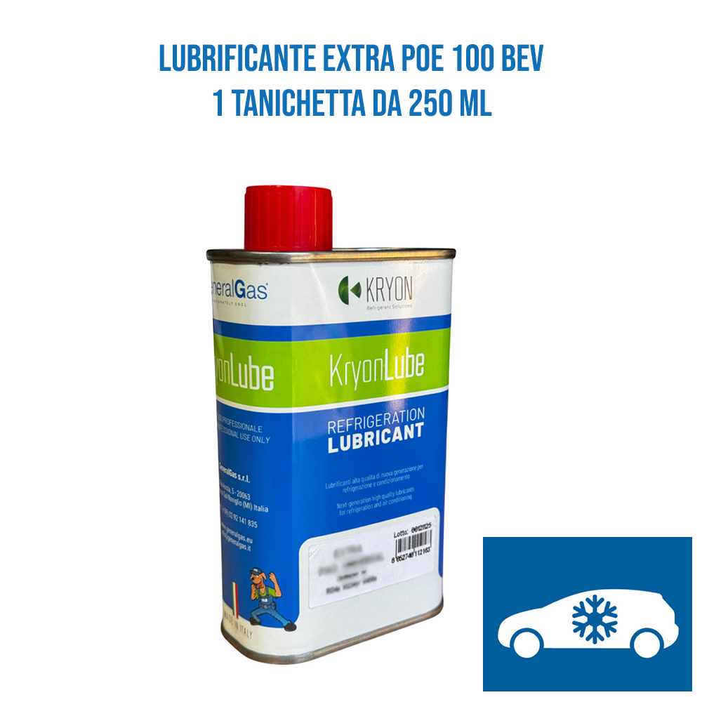Olio Lubrificante KryonLube EXTRA POE 100 BEV - Tanica in metallo da 250ml