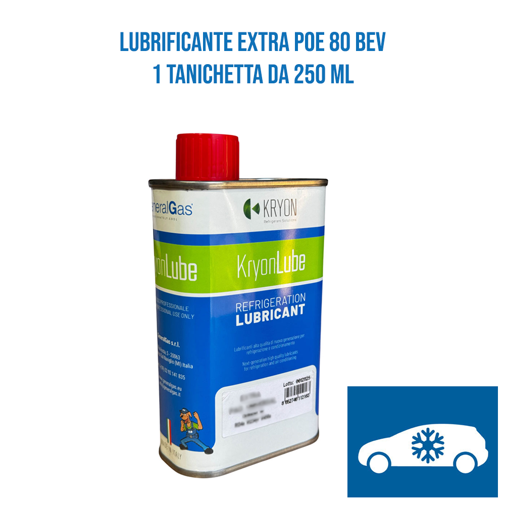 Olio Lubrificante KryonLube EXTRA POE 80 BEV - Tanica in metallo da 250ml