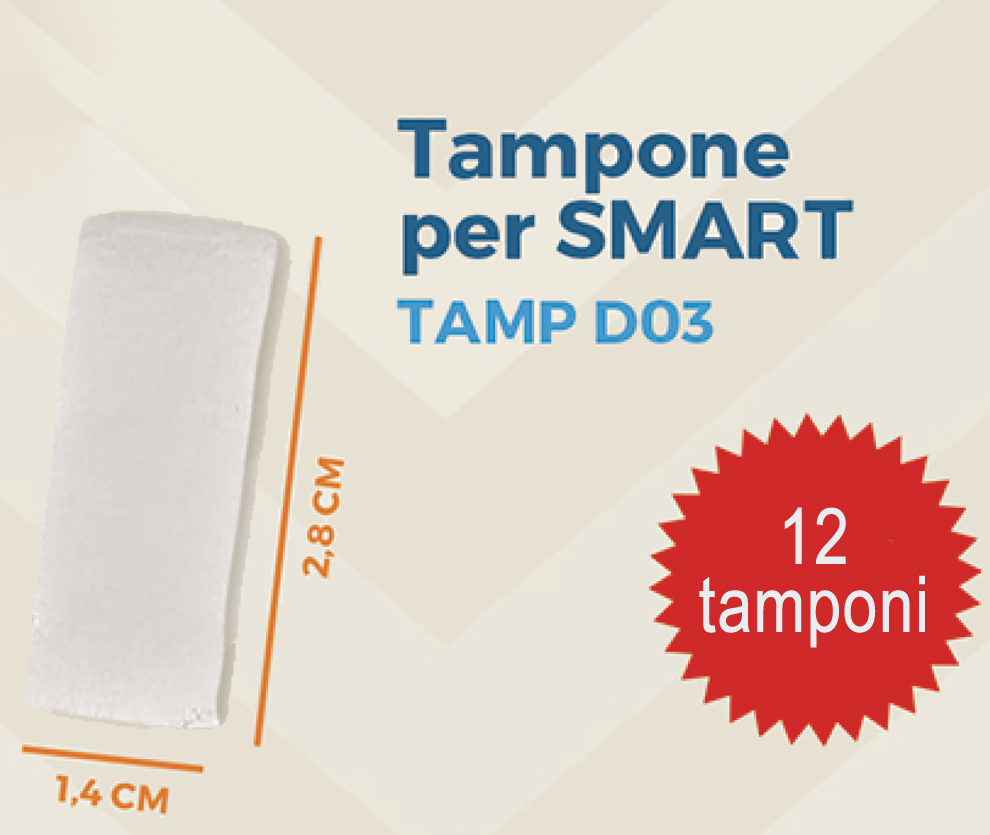 Brasotek - 4 x TAMP D03 - Kit ricambi composto da 12 tamponi SMART (per flacone 20 ml)